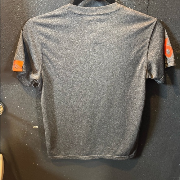 NFL Gray and Orange Short Sleeve Tee with Bronco Logo - Picture 4 of 4